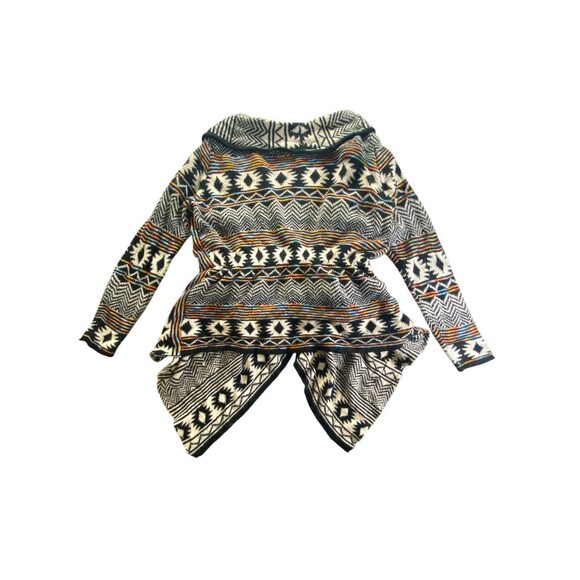 Xhilaration Open Front Aztec Sweater Waterfall Cardigan Tribal Size XL/XXL - Picture 4 of 11